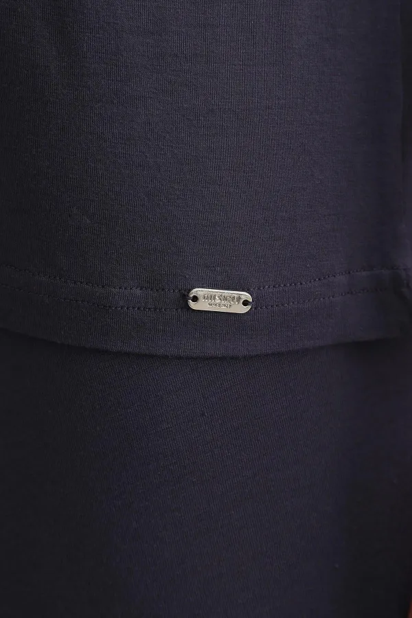 Débardeur/T-shirt de luxe en bambou égyptien Zeus, coupe classique, col en V, anthracite