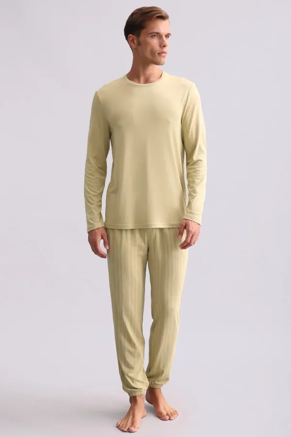 Sweat-shirt égyptien pour homme en bambou vert sauge