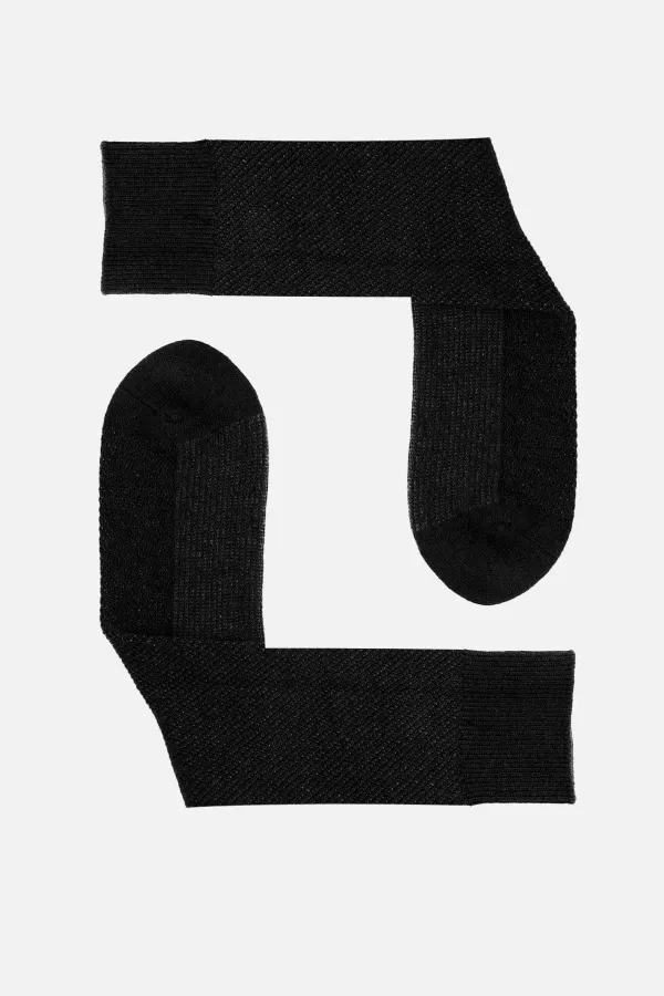 Mısırlı Erkek Kuzu Yünü (Lambswool) Tekli Soket Çorap Siyah
