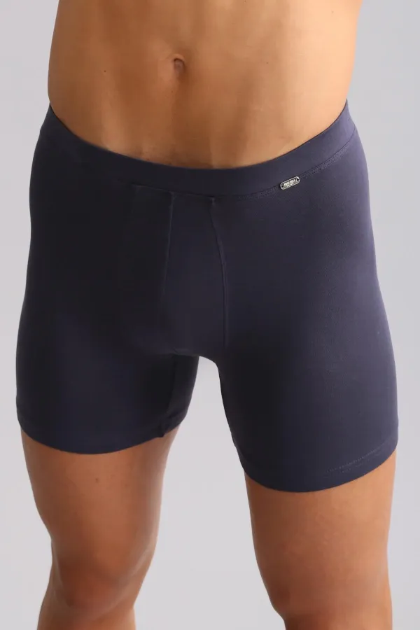 Mısırlı ORGANIC Cotton ZEUS LUXURY Regular Fit Metal Emblem Long Boxer Anthracite