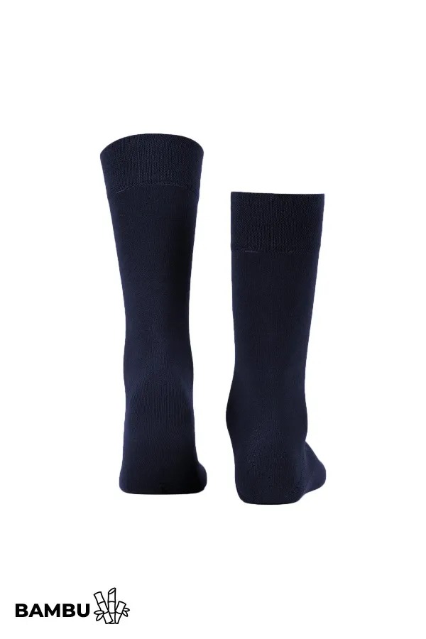Egyptian Men's Bamboo Ergonomic Single Socket Socks Navy Blue