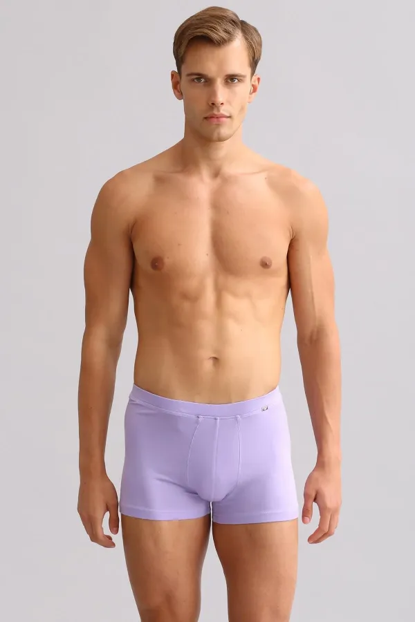 Mısırlı BAMBU ZEUS LUXURY Regular Fit Metal Armalı Boxer Mor