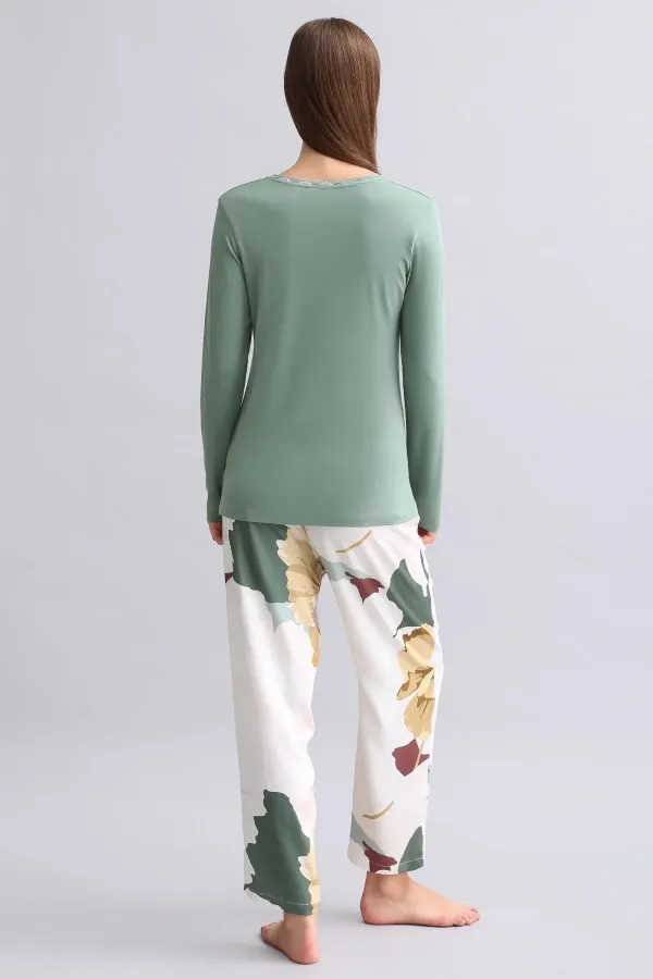 Mısırlı Kadın Bambu Sweatshirt Çağla Yeşili