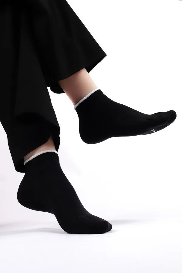 Mısırlı Kadın Modal Tekli Yazlık Sneaker Çorap Siyah