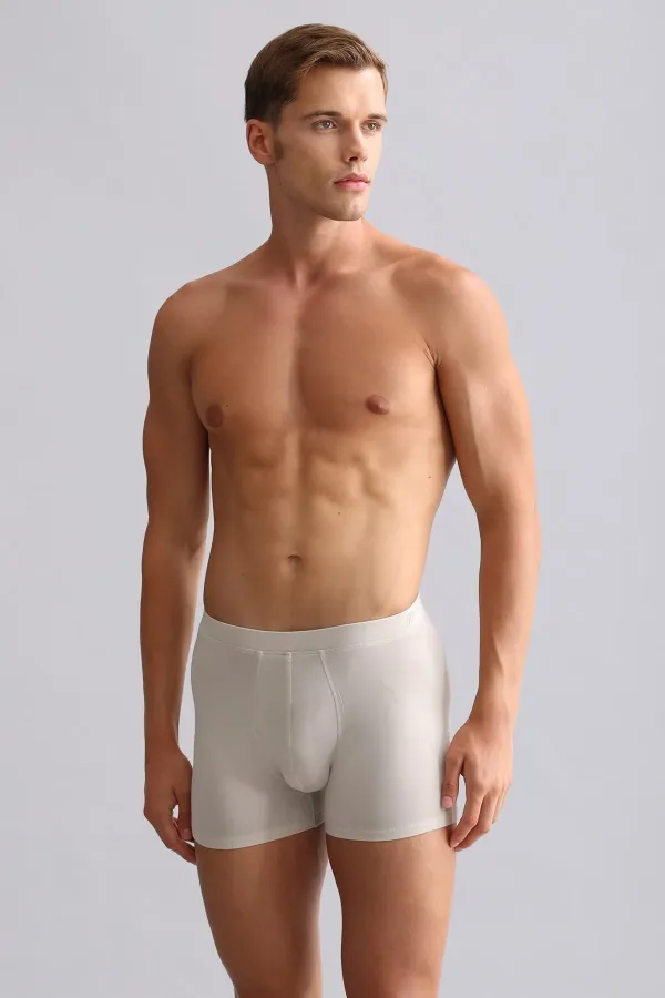 Boxer coupe classique en bambou égyptien ZEUS, beige terre