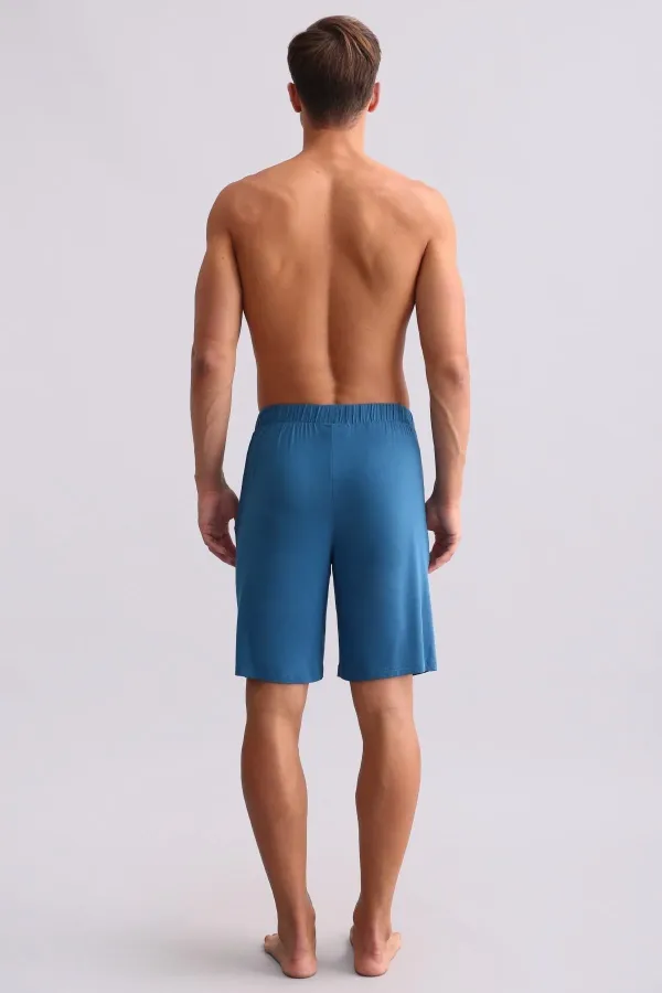 Short de pyjama en modal pour homme, bleu marine foncé