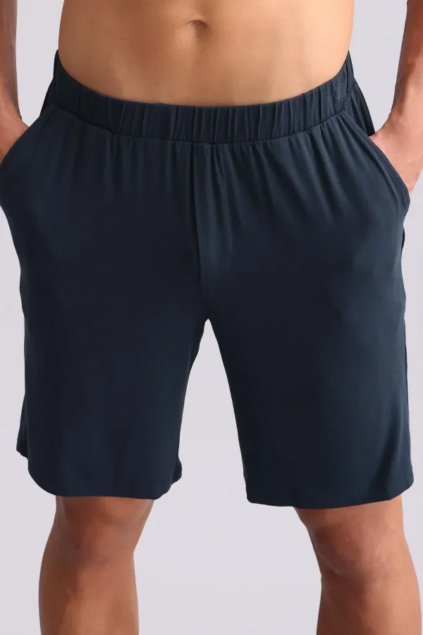 Short de pyjama en modal pour homme, bleu marine