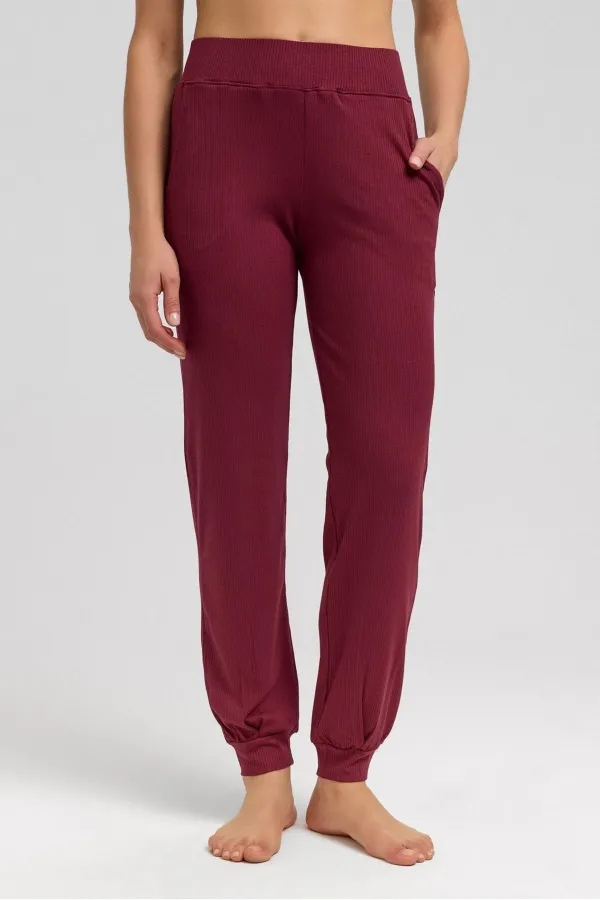Mısırlı Kadın Kaşkorse Jogger Pantolon Bordo