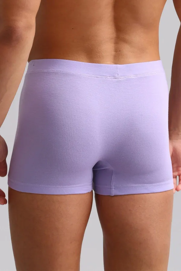 Boxer ZEUS LUXURY en coton biologique égyptien, coupe classique, avec emblème métallique violet
