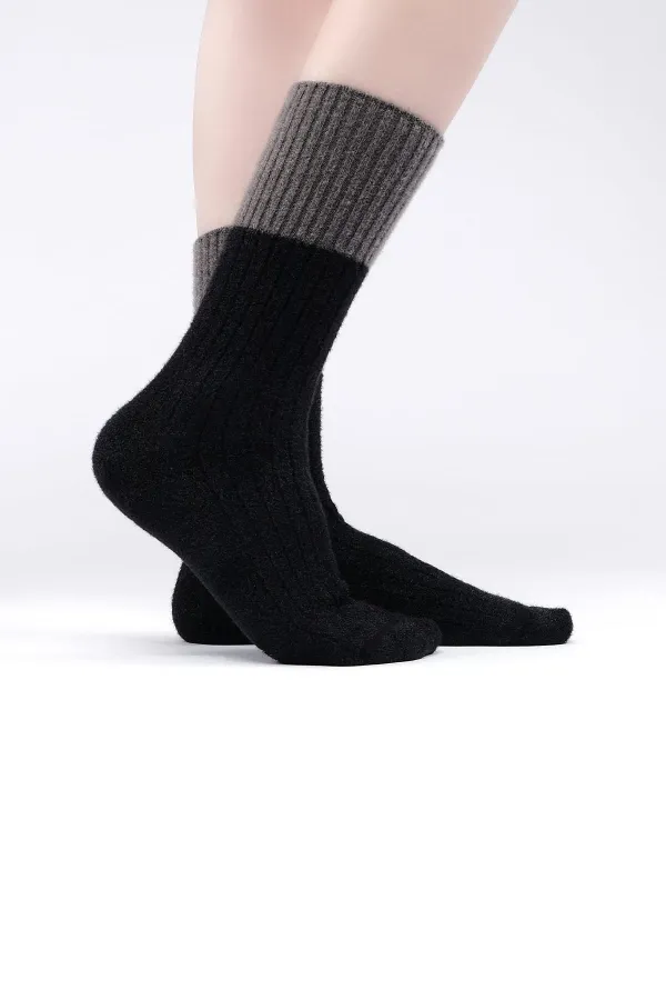 Mısırlı Kadın Soft Peluş Termal Tekli Soket Çorap Siyah