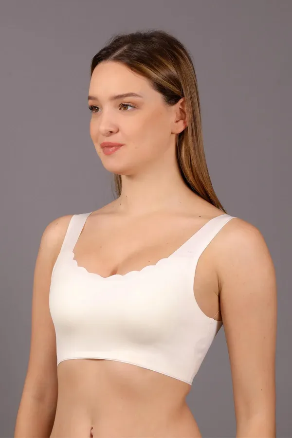 Mısırlı New Bra Desteksiz Hayalet Bralet Sütyen Ekru