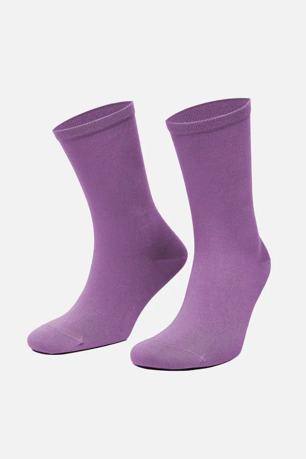 Chaussettes simples en coton biologique pour femmes égyptiennes, bleues