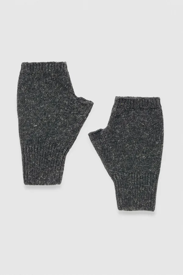 Ensemble bonnet et gants unisexe en laine - Milda Black