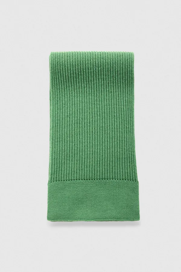 Ensemble écharpe et bonnet unisexe en laine égyptienne - Vert Roseluis