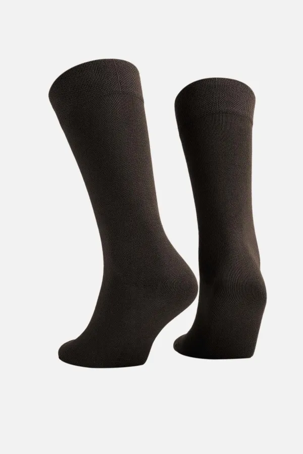 Mısırlı Erkek Modal Tekli Soket Çorap Kahverengi