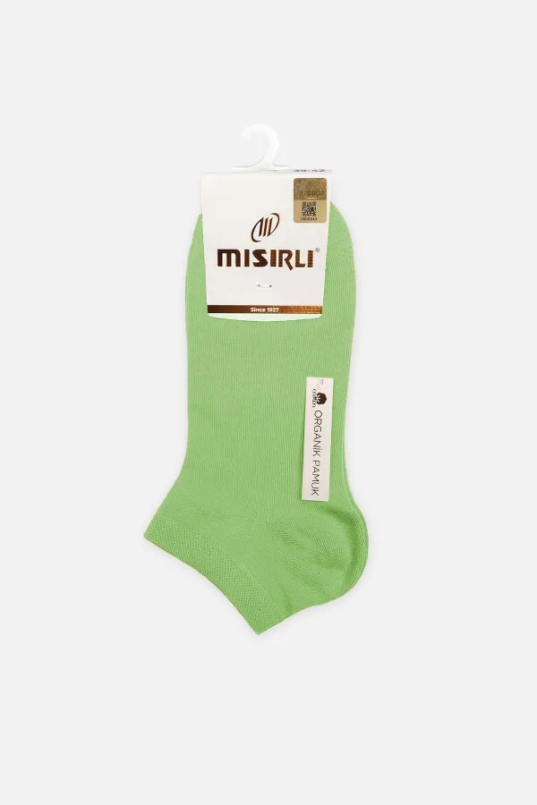 Mısırlı Kadın Pamuklu Tekli Yazlık Patik Çorap Yeşil