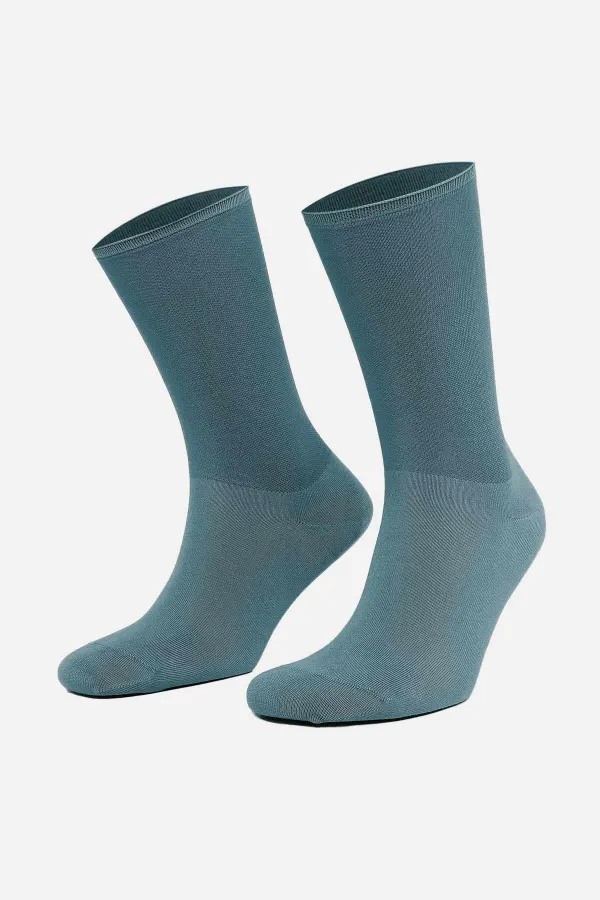 Men's Bamboo Single Diabetic Elastic-Free Ankle Socks Pastel Blue