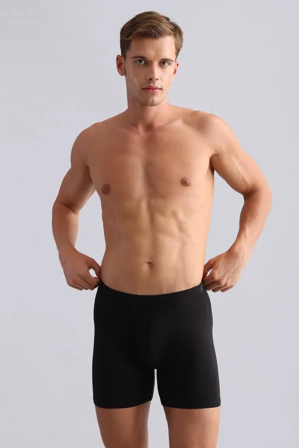 Mısırlı BAMBOO ZEUS Regular Fit Long Boxer Shorts Black