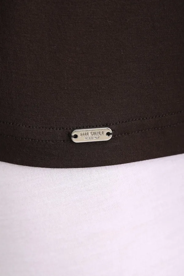 Mısırlı ORGANIC Cotton ZEUS LUXURY Regular Fit V-Neck Athletic Tank Top/T-Shirt Brown