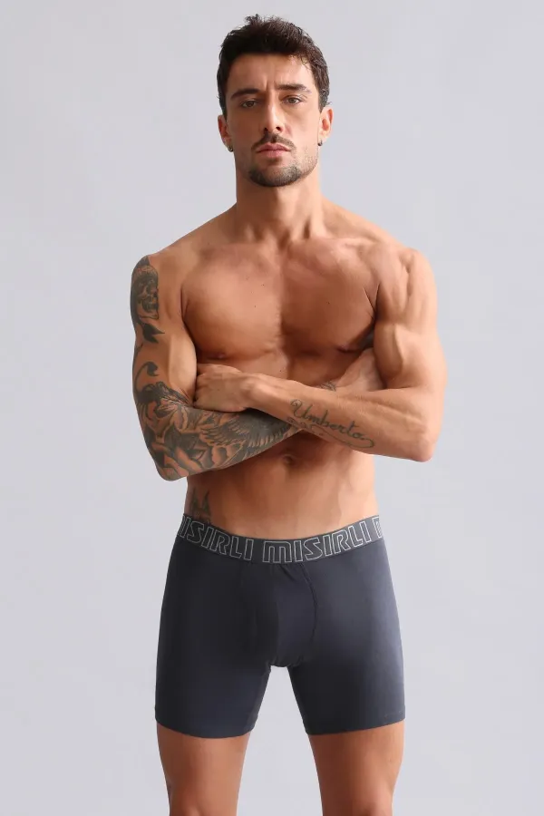 Mısırlı Modal By TENCEL SPARTACUS PERFORMANCE Long Boxer Antrasit