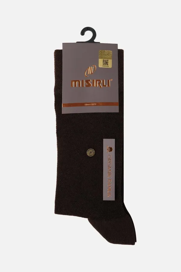 Mısırlı Men's Organic Cotton Single Socket Socks Brown