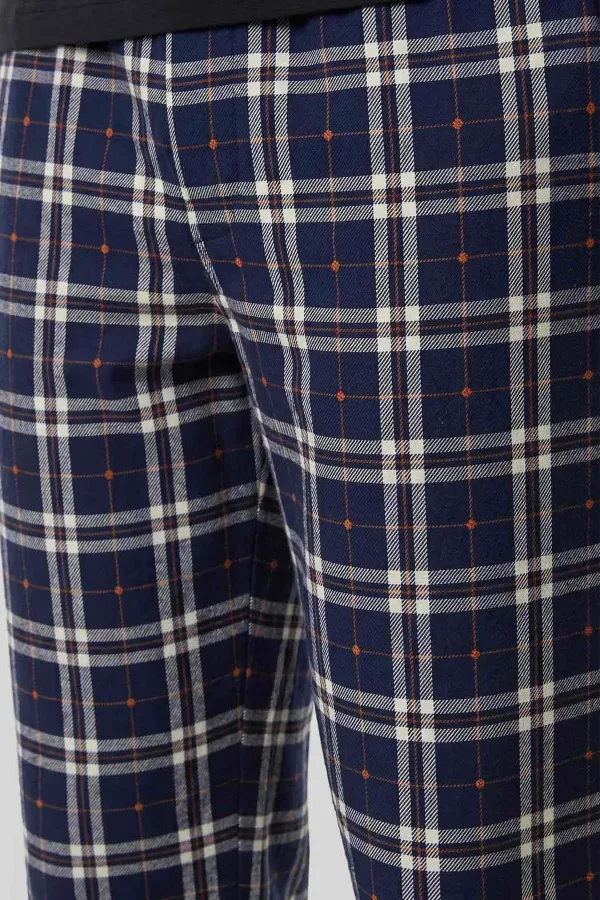 Mısırlı Erkek Pamuk Ekoseli Alt Pijama Saks Mısırlı Erkek Pamuk Ekoseli Alt Pijama Saks
