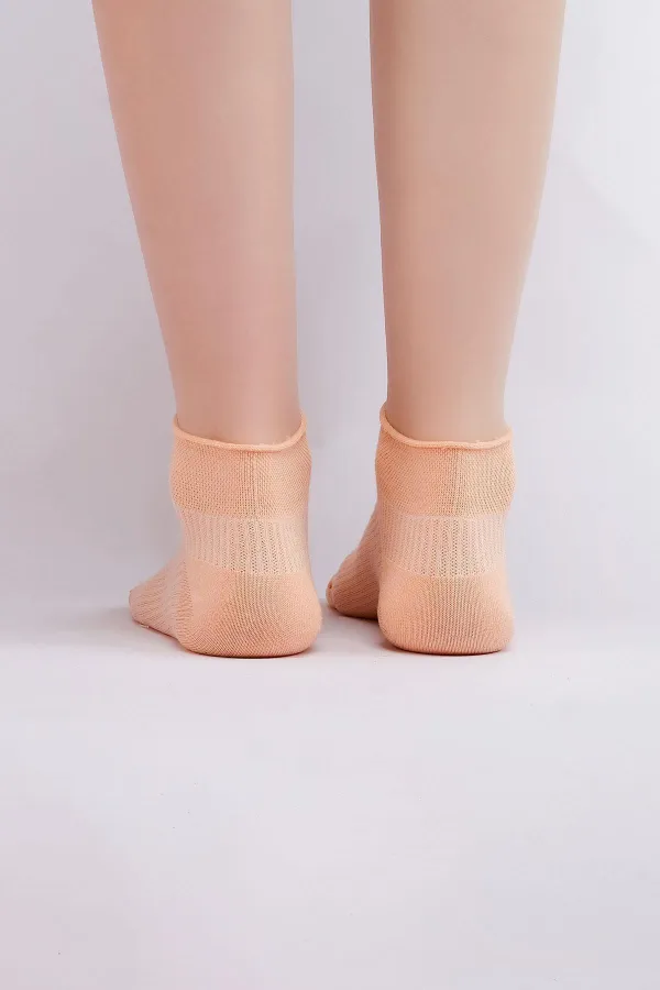 Mısırlı Kadın Bambu Tekli Yazlık Sneaker Çorap Somon