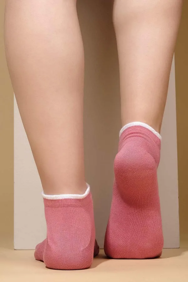 Mısırlı Kadın Modal Tekli Yazlık Sneaker Çorap Pembe