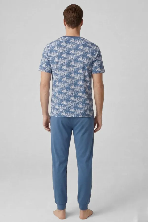 Mısırlı Erkek Pamuk Bisiklet Yaka 3 Lü Takım İndigo