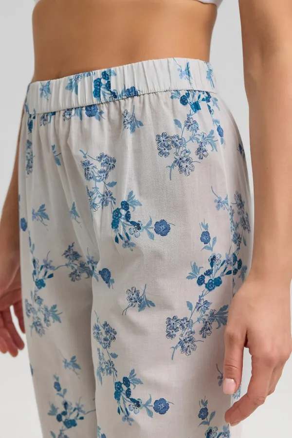 Mısırlı Women's Cotton Pajama Bottoms White