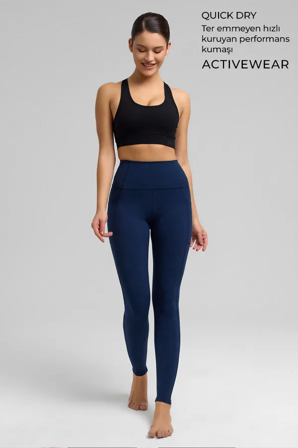 Kadın Activewear Ottaiva Uzun Tayt Lacivert
