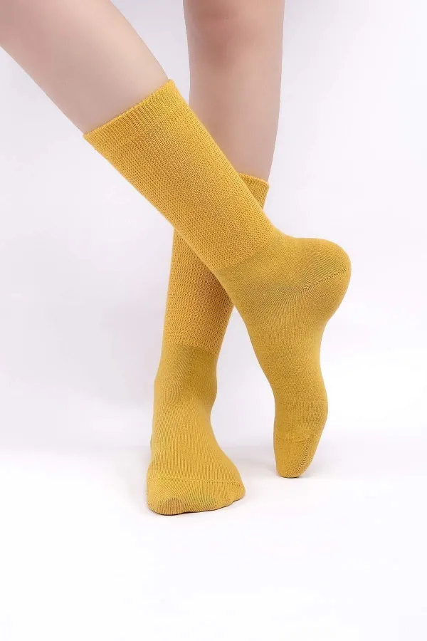 Mısırlı Kadın %10 GÜMÜŞ Madeni İçerikli Soket Çorap Sarı