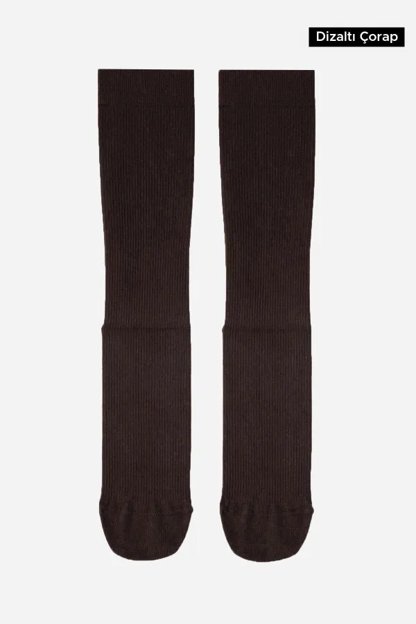 Unisex Bamboo Flight and Pilot Knee-High Socks with Special Strengthening Technology, Brown Unisex Bamboo Flight and Pilot Knee-High Socks with Special Strengthening Technology, Brown