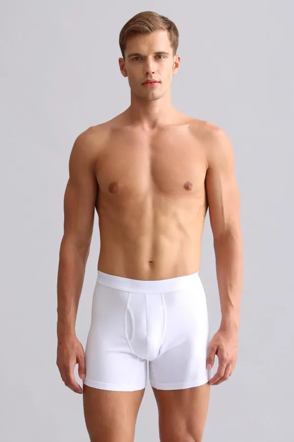Mısırlı Modal By TENCEL SPARTACUS PLUS PERFORMANCE Long Boxer Beyaz