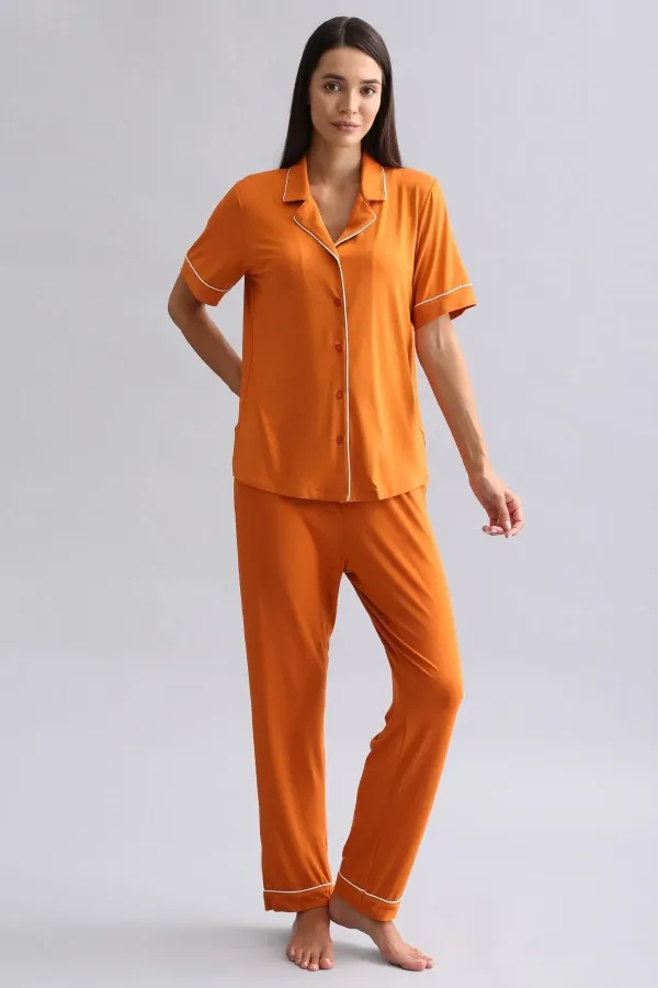 Mısırlı Kadın Modal Pijama Alt Pas Kırmızı