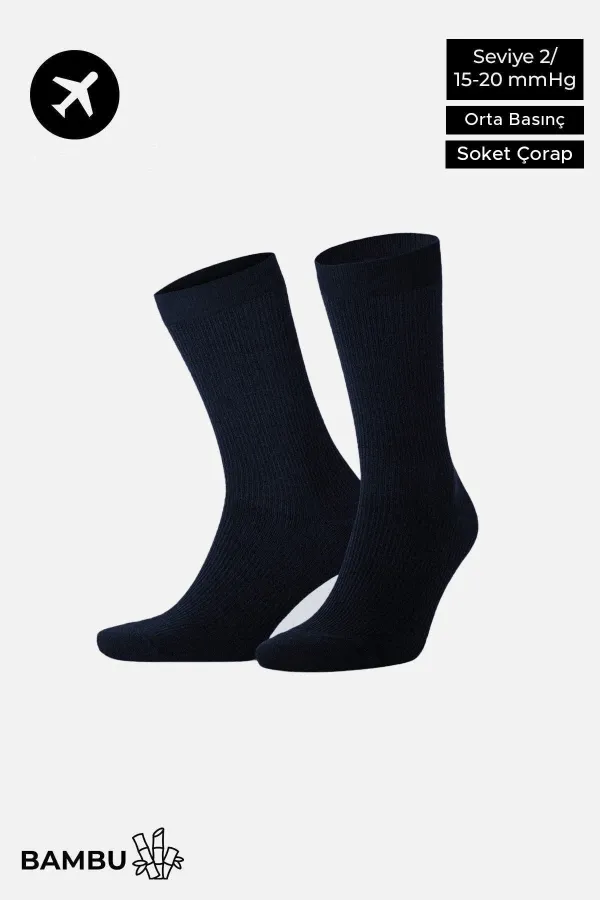Egyptian Unisex Bamboo Flight and Pilot Socks with Special Tightening Technology, Navy Blue Egyptian Unisex Bamboo Flight and Pilot Socks with Special Tightening Technology, Navy Blue