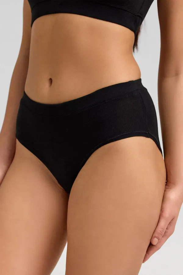 Culottes slip Modal By TENCEL HERA, élastique invisible, lot de 3, noires (d'origine égyptienne)
