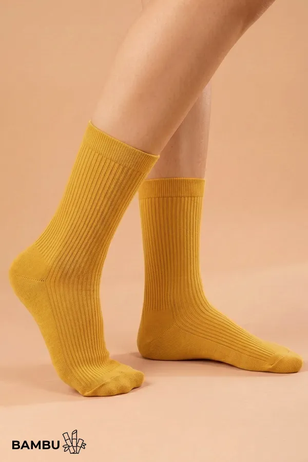 Egyptian Unisex Bamboo Flight and Pilot Socks with Special Tightening Technology Mustard Egyptian Unisex Bamboo Flight and Pilot Socks with Special Tightening Technology Mustard