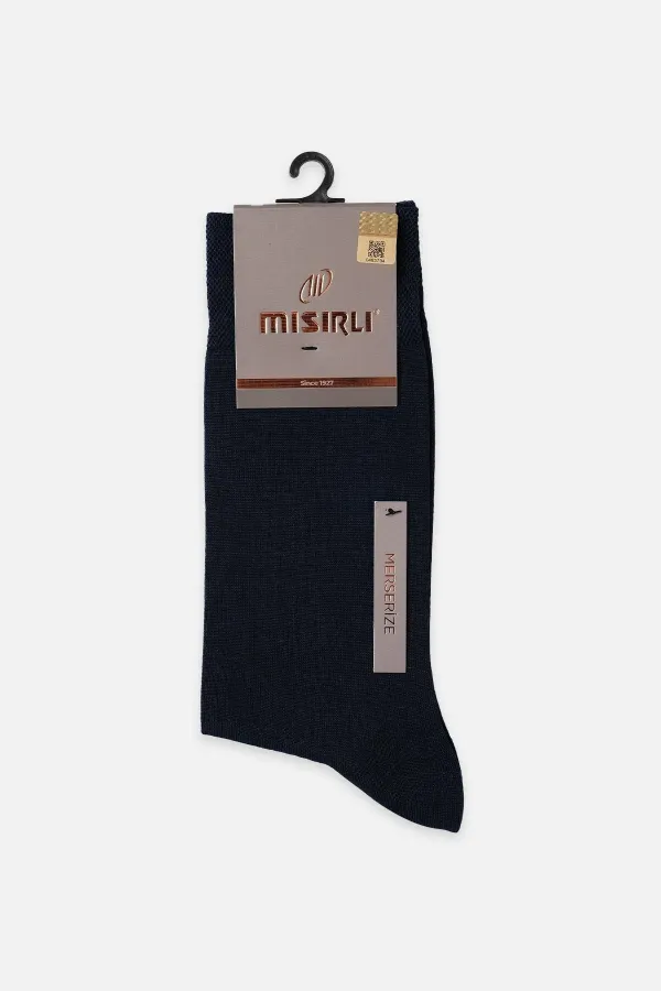 Mısırlı Men's Mercerized Single Summer Ankle Socks Dark Navy