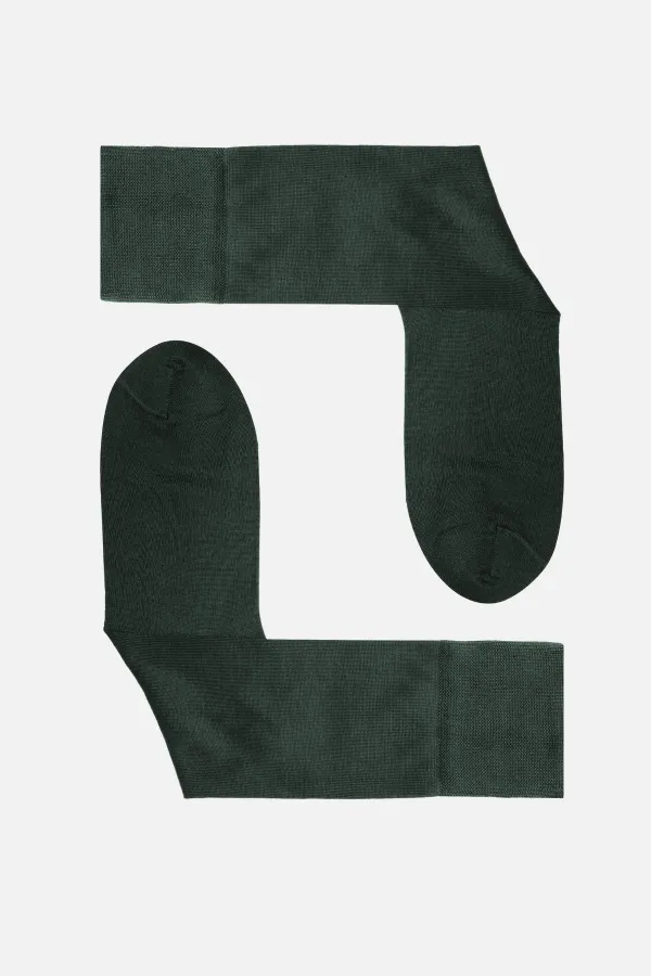 Mısırlı Men's Mercerized Single Super Thin Sock Green