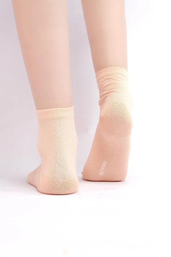 Mısırlı Kadın Bambu Tekli Yazlık Kısa Konç Çorap Somon