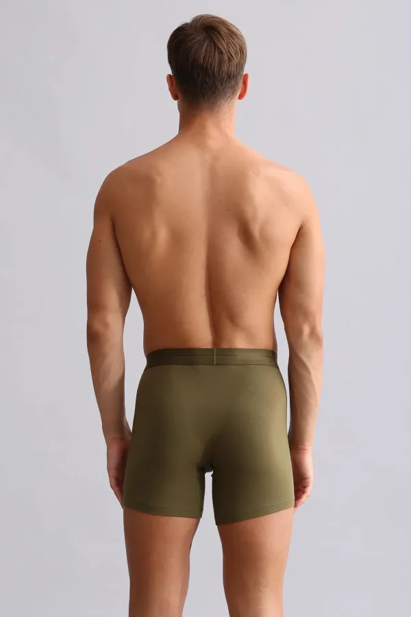Mısırlı Modal By TENCEL SPARTACUS PLUS PERFORMANCE Long Boxer Koyu Haki