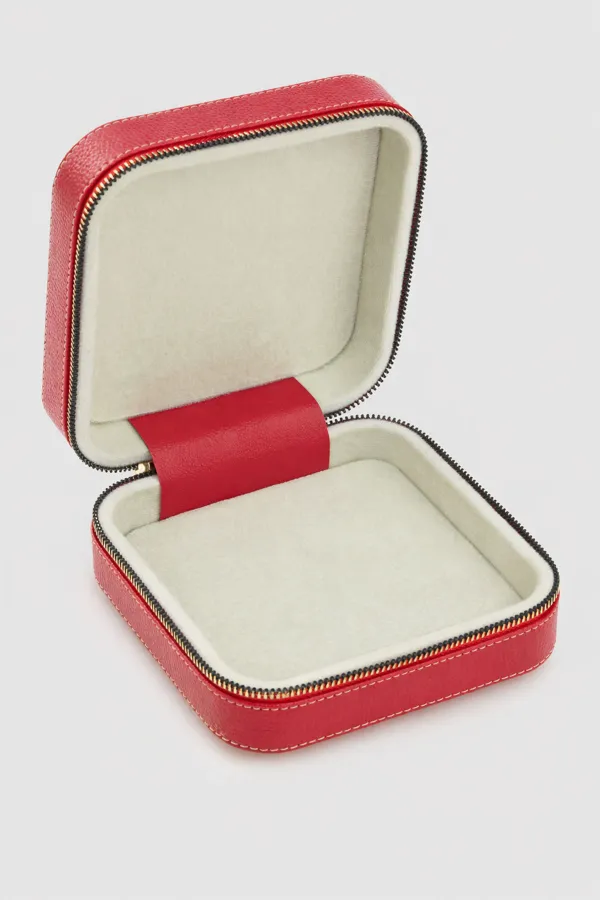 Pochette à bijoux unisexe, rouge