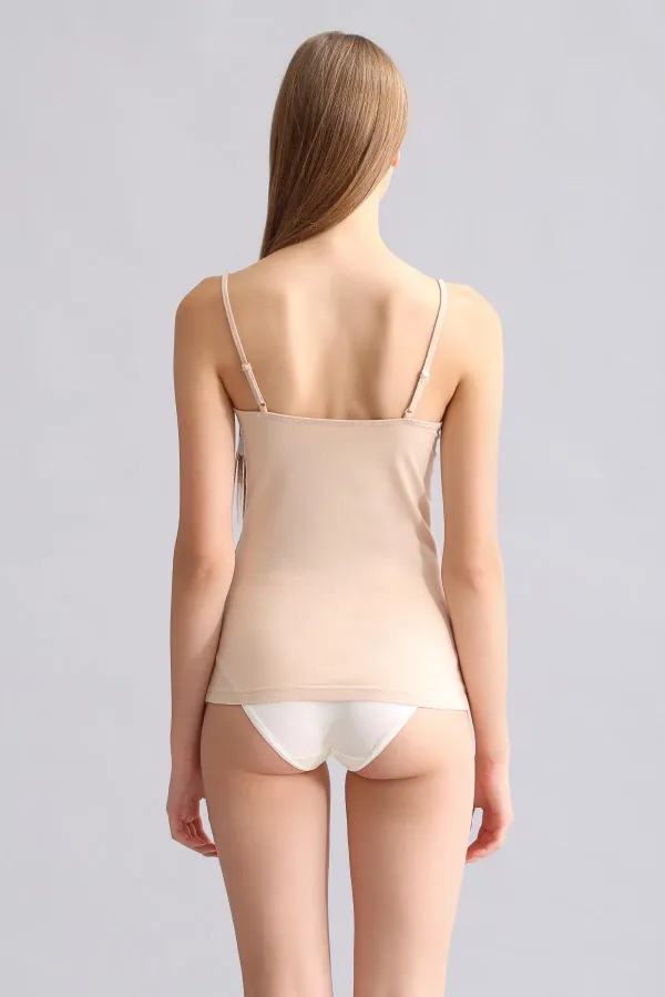 Mısırlı Modal By TENCEL SARAH İnce Askılı Atlet Ten