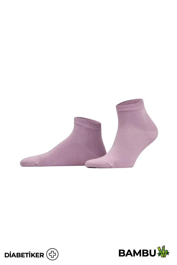 Chaussettes unisexes en bambou pour diabétiques, couleur lavande