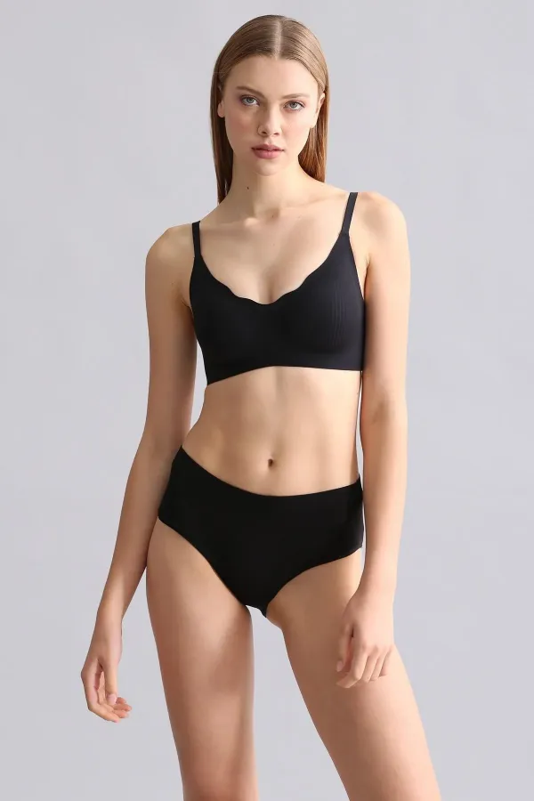 Mısırlı Modal By TENCEL HERA Gizli Lastikli Brazillian 3'Lü Külot Siyah