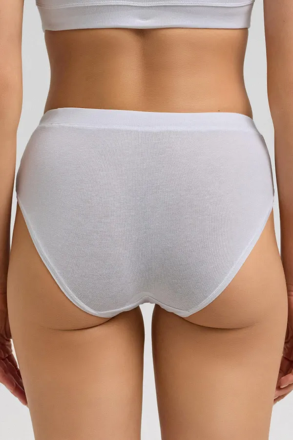 Mısırlı Modal By TENCEL HERA Brief Gizli Lastikli 3'Lü Slip Külot Beyaz