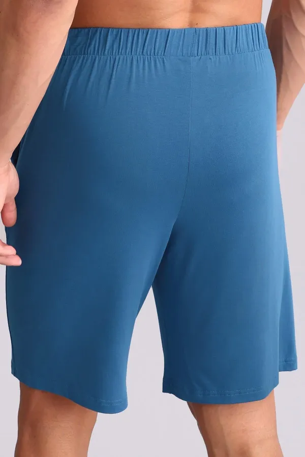 Short de pyjama en modal pour homme, bleu marine foncé