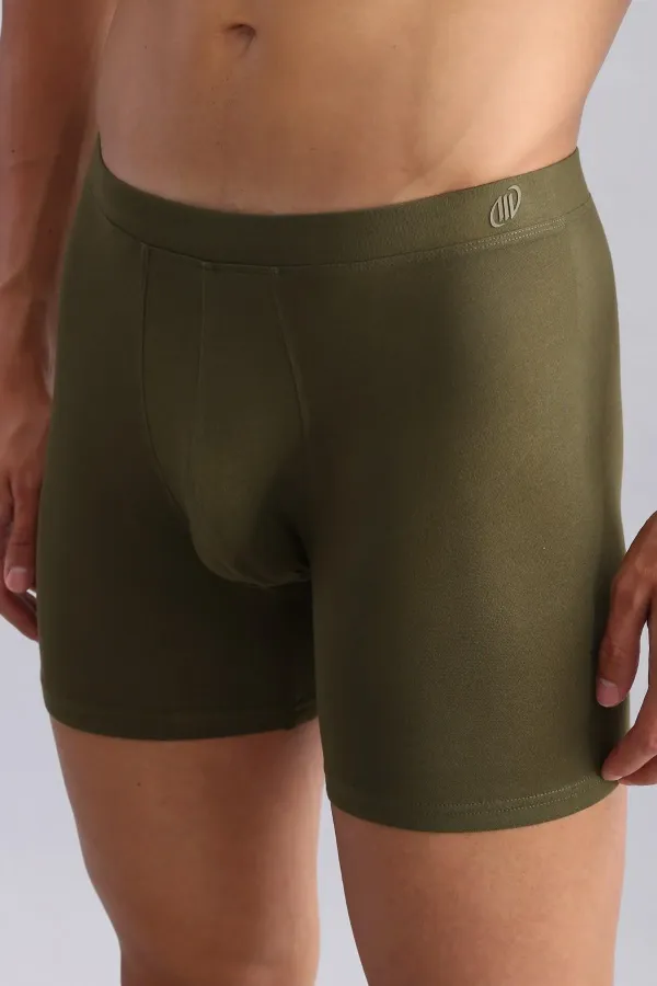 Mısırlı BAMBOO ZEUS Regular Fit Long Boxer Dark Khaki