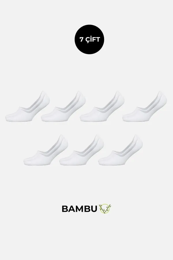 BAMBOO Women's Boxed Set of 7 Pairs of Ballet Socks White BAMBOO Women's Boxed Set of 7 Pairs of Ballet Socks White